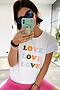 White Love Love Love T.Shirt