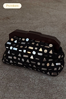 Thumbnail for Black Beaded Mirror Bag