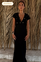 Black Crochet Shell Elodie Dress Petite