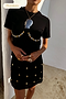 Black Crochet Shell Wrap Skirt