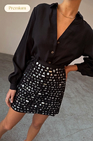 Thumbnail for Black Beaded Mirror Skirt