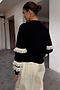 Black and Cream Fringe Holly Cardigan