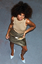Gold Vegan Leather Mini Wrap Skirt Petite