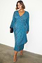 Reversible Teal Animal Wrap Dress