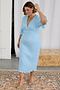 Ice Blue Plisse Short Sleeve Celeste Dress