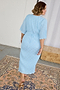 Ice Blue Plisse Short Sleeve Celeste Dress