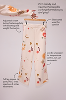 Thumbnail for Cream Sundazed Wide Leg Accessible Joggers