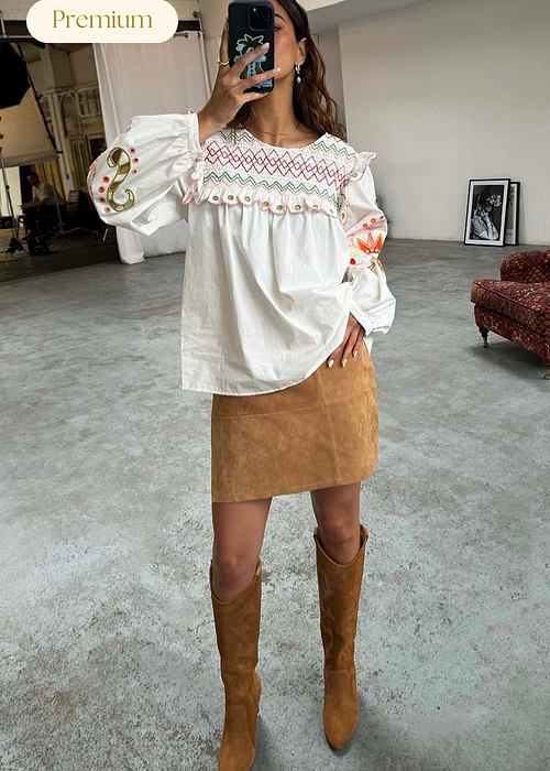 Suede Mini Jaspre Skirt