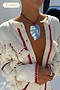 Ivory and Red Harper Cardigan