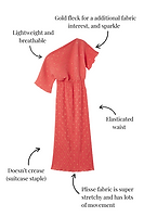 Thumbnail for Coral Plisse Tilly Dress