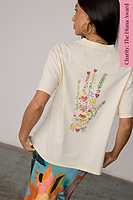 Thumbnail for caption_Model wears Diana Award X NFD T Shirt  in size M