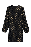 Thumbnail for Black Animal Jacquard Mini Vienna Dress