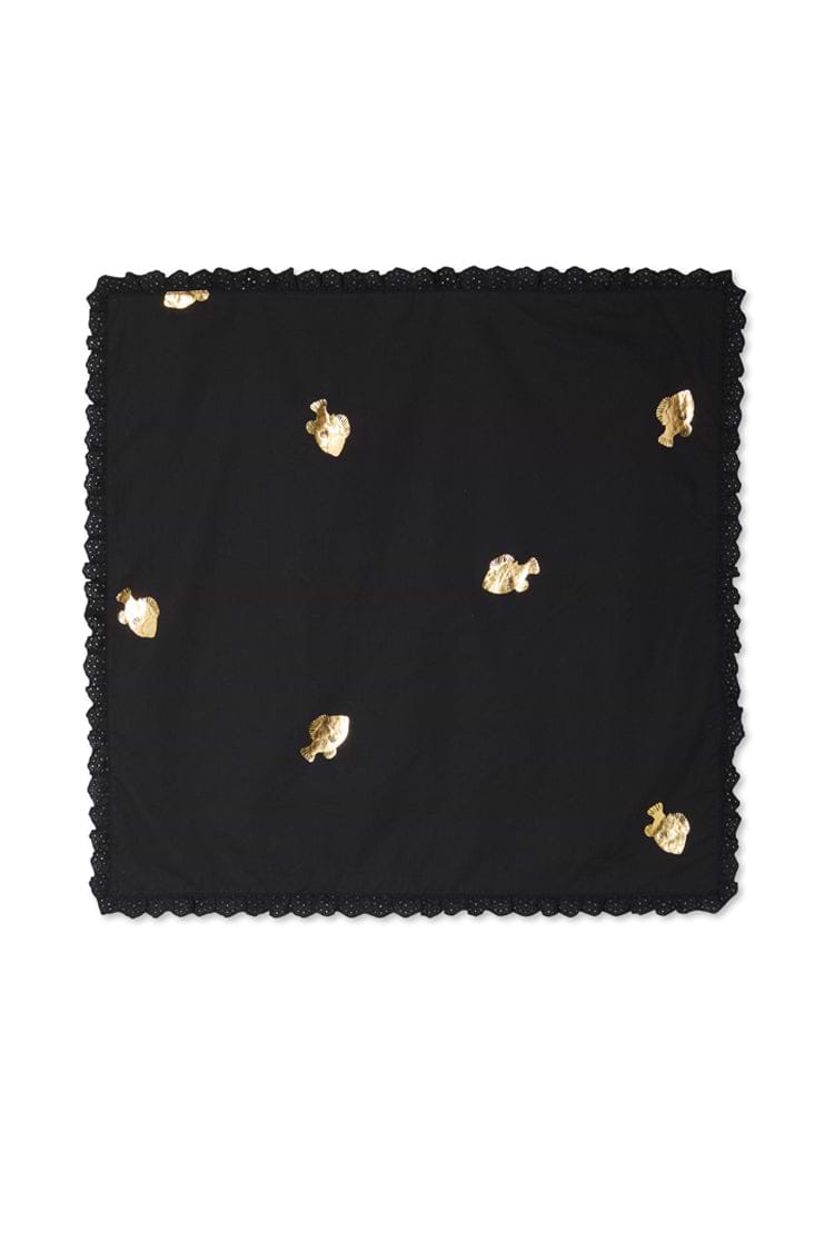 Black Bandana With Gold Fish