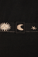 Thumbnail for Close up of belt of Black Lyon Belted Knit Dress