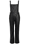 Black Vegan Leather Dungarees