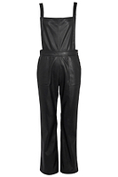 Thumbnail for Black Vegan Leather Dungarees