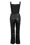 Black Vegan Leather Dungarees