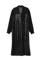 Thumbnail for Black Sequin Lila Shirt Dress