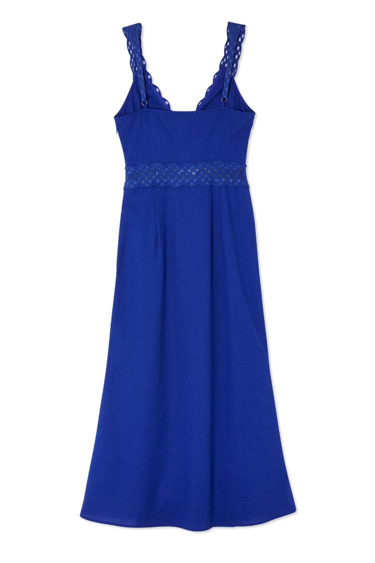 Blue Linen Blend Mimi Dress