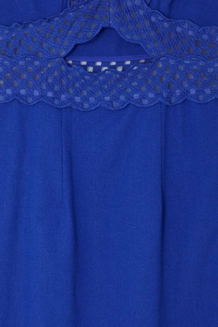 Blue Linen Blend Mimi Dress Petite