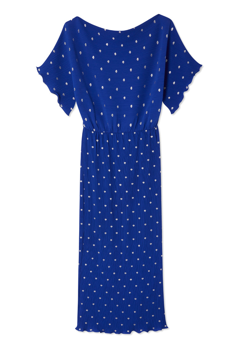 Blue Tilly Plisse Dress