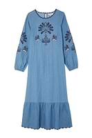 Thumbnail for Dreaming In The Clouds Denim Dress Petite