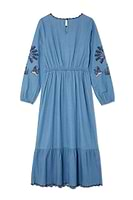 Thumbnail for Dreaming In The Clouds Denim Dress Petite