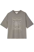 Thumbnail for Grey Running Wild Bandana T-Shirt