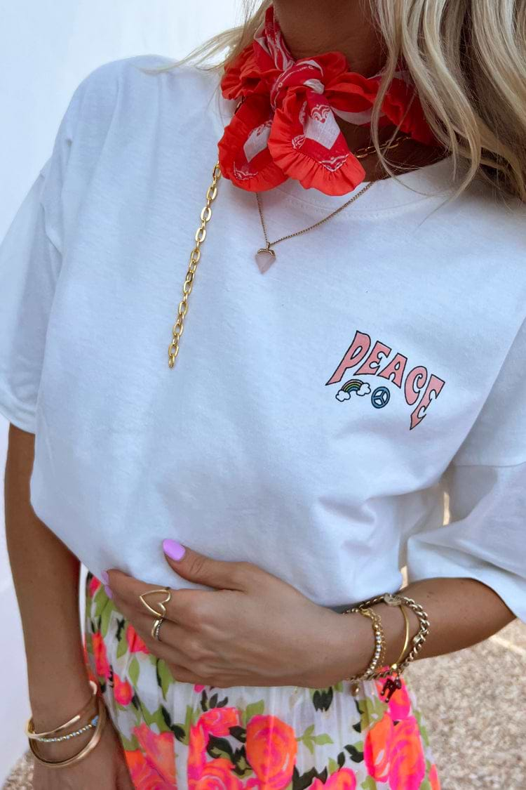 Model wearing Red Bandana With Ruffle