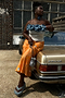 Orange Sealife Portrait Skirt