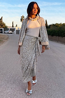 Thumbnail for Model wearing Sequin Bomber