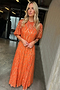 Orange Jacquard Bibi Dress