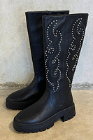 Thumbnail for Leather Black Studded Boot