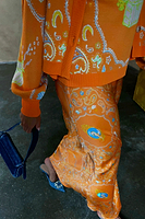 Thumbnail for Model wearing Orange Sea life Portrait Skirt
