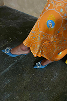 Thumbnail for Model wearing Orange Sea life Portrait Skirt