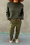 Khaki Vegan Leather Trouser