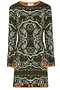 Khaki Bandana Mini Knit Dress