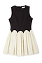 Black and Cream Mini Monika Dress