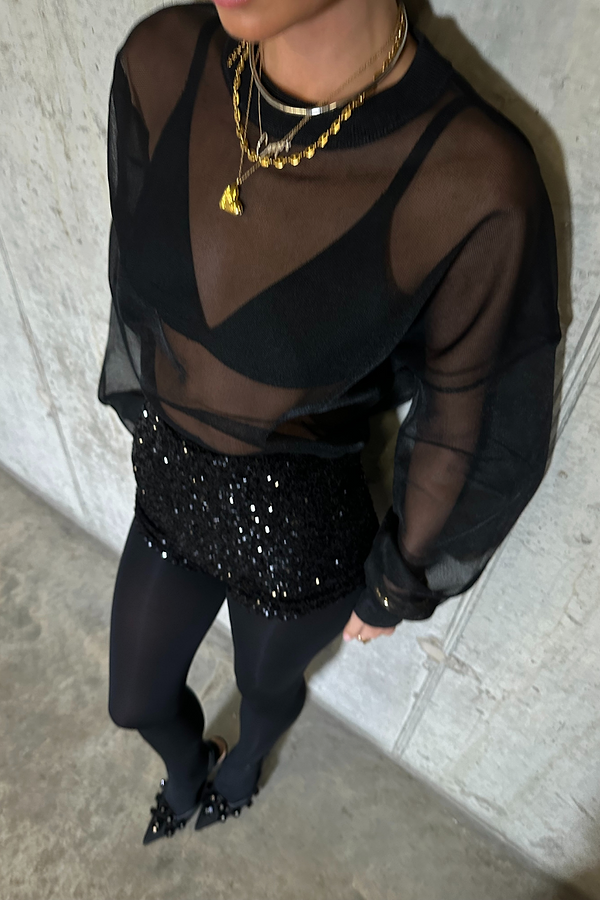 Black Sequin Sparkly Hot Pants – Never Fully Dressed