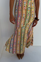 Thumbnail for caption_Model wears Fiesta Remi Midi Dress in UK size 10/ US 6