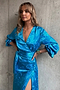 Turquoise Sundazed Summer Vienna Wrap Dress Petite
