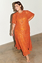 Orange Jacquard Bibi Dress