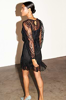 Thumbnail for Model wearing Black Lace Marrakesh Dress