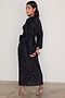 Black Sequin Kira Wrap Dress Petite