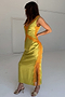 Olive and Orange Lace Clio Dress
