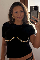 Thumbnail for caption_Model is 5ft5” and wears size M