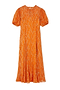 Orange Jacquard Bibi Dress