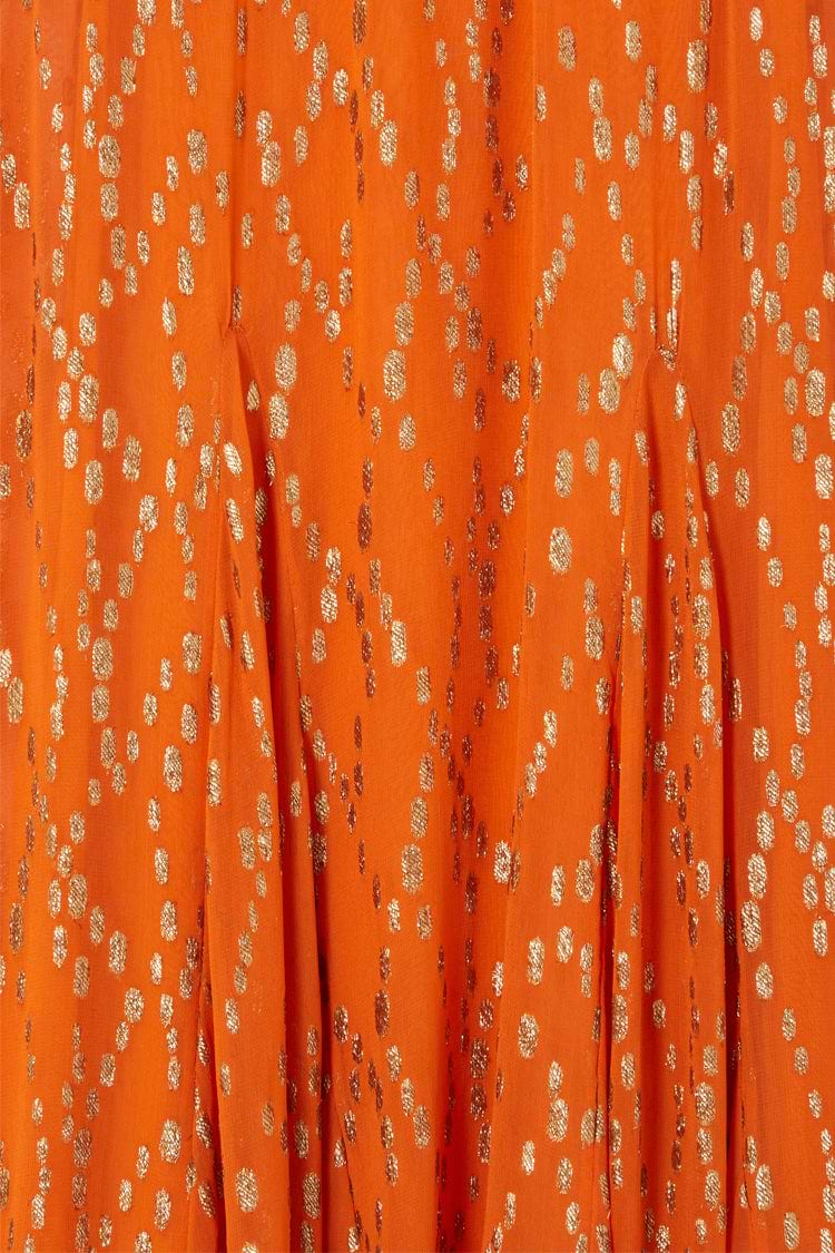 Orange Jacquard Bibi Dress