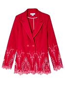 Thumbnail for Red And Pink Lace Frany Blazer