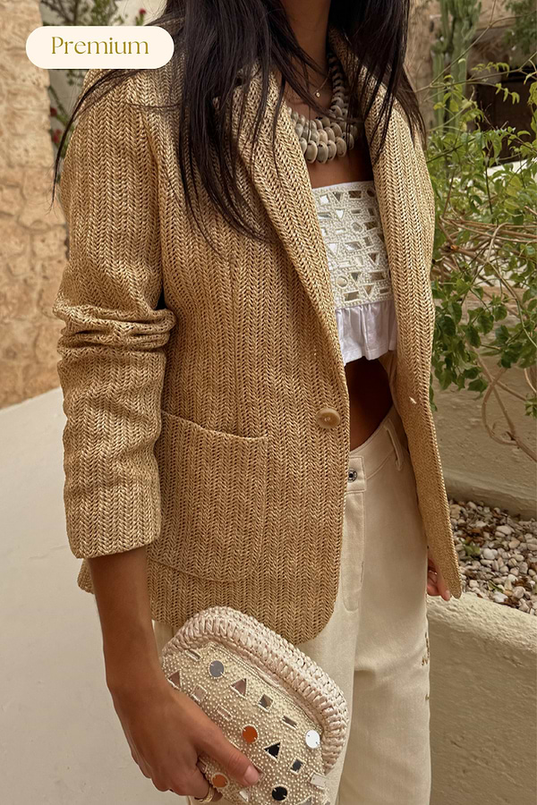 Raffia Spencer Blazer